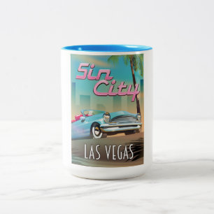 Sin city Las Vegas resemålning Två-Tonad Mugg