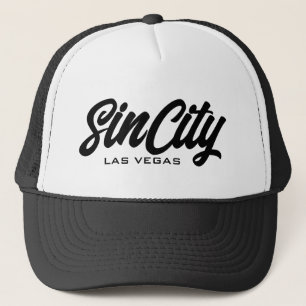 Sin City Las Vegas-truckerkeps för skripttypografi Keps