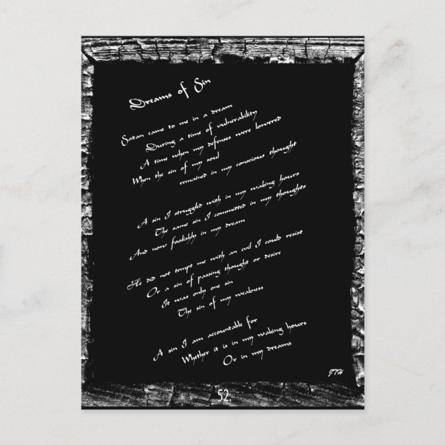 Sin-drömmar Vykort (Framsida)