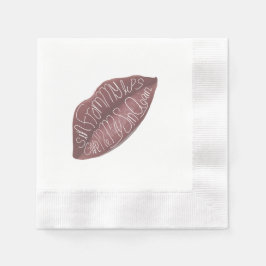 "Sin from my Lips" R+J quote napkins Pappersservett