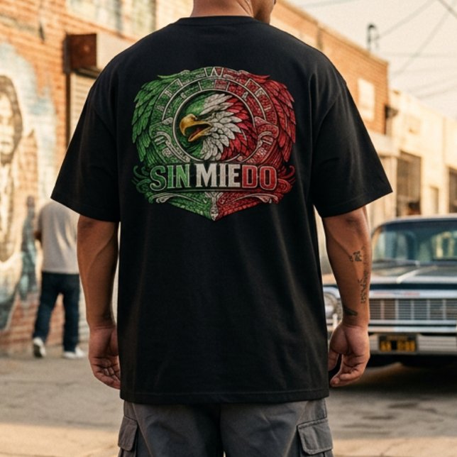 Sin Miedo Mexikanskt Stolthet T Shirt (Sin Miedo Orgullo Mexicano T-Shirt)