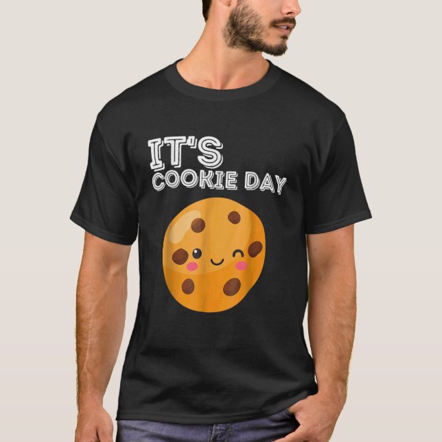 sin nationella chokladdag i Cookie chip Minute Laz T Shirt (Framsida)