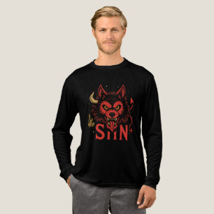 Sin Varg T-Shirt - Fierce Djävulen Varg Head Graph