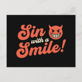 Sin With a Smile Vykort