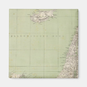 Sinai, Egypten, Syrien Atlas Karta Magnet