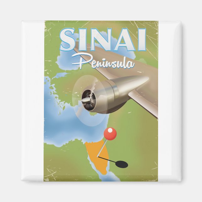 Sinai Peninsula Flight-reseaffisch Magnet (Framsidan)