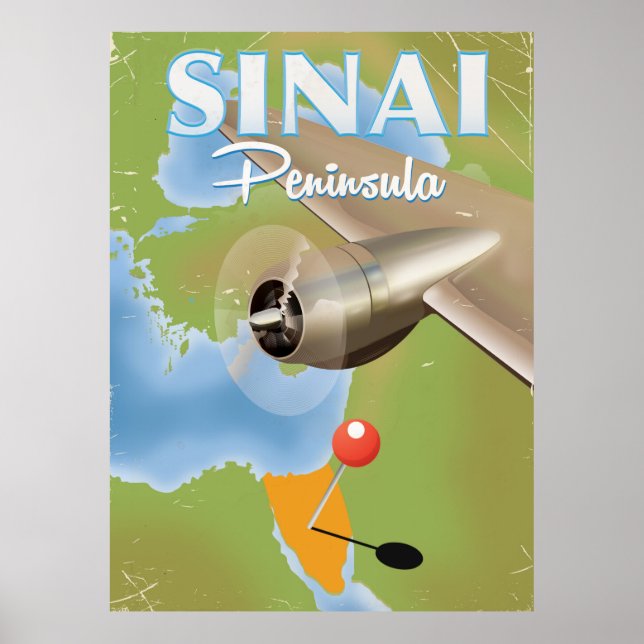 Sinai Peninsula Flight-reseaffisch Poster (Framsidan)