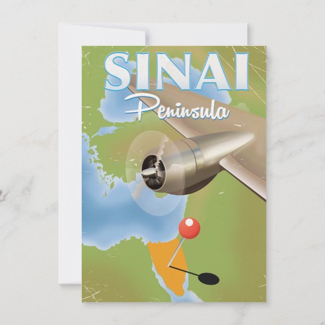 Sinaihalvön Flygresor affisch Inbjudningar (Baksida)