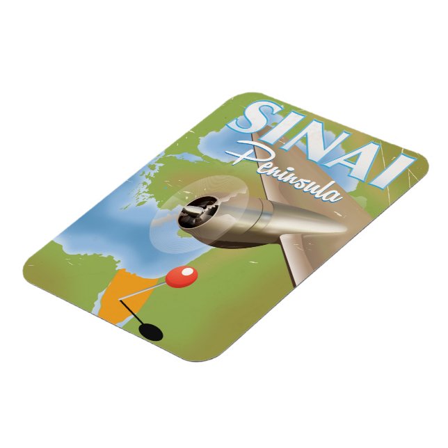 Sinaihalvön Flygresor affisch Magnet (Vänstra Sidan)