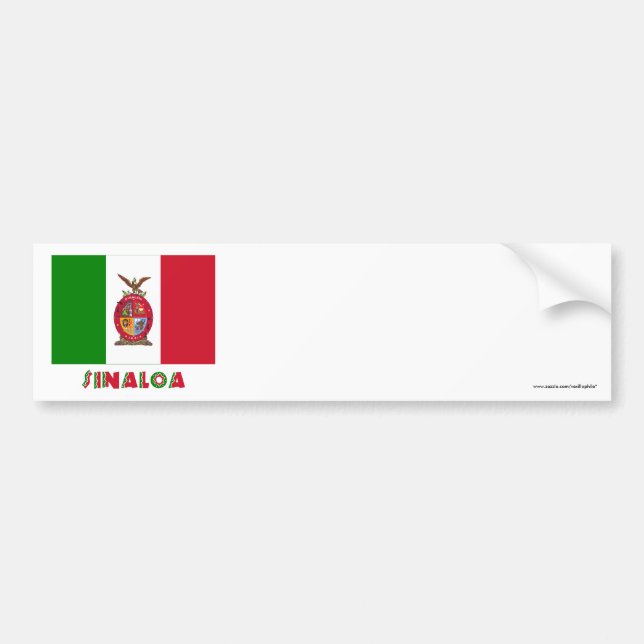 Sinaloa inofficiell flagga bildekal (Framsidan)