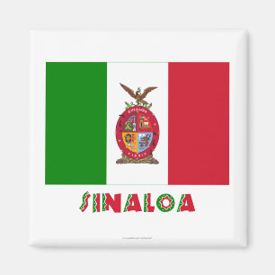 Sinaloa inofficiell flagga magnet