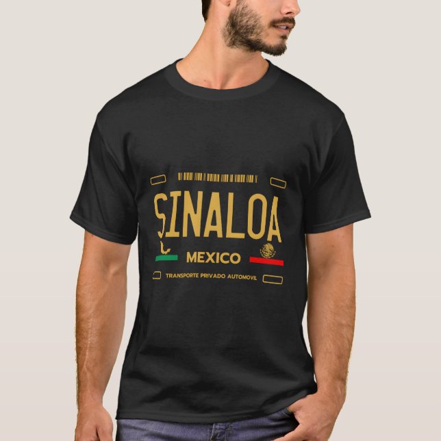 Sinaloa Mexico License Plate Aesthetic Sinaloa T Shirt (Framsida)