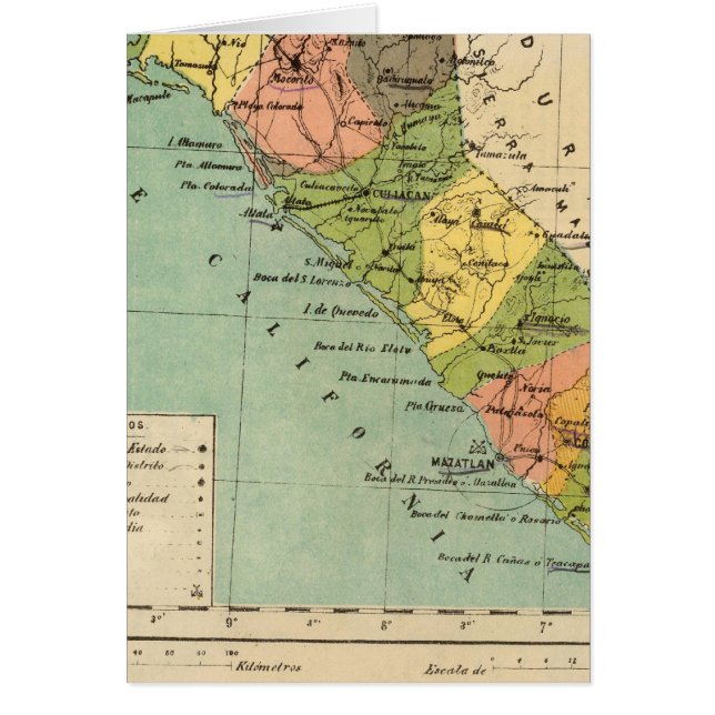 Sinaloa, Mexiko Hälsningskort (Framsidan)