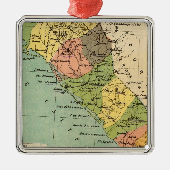 Sinaloa, Mexiko Julgransprydnad Metall (Framsidan)