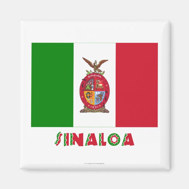 Sinaloa Unofficial Flagga Magnet (Framsidan)