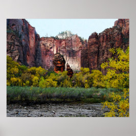 Sinawava-templet, Zion i Utah Poster