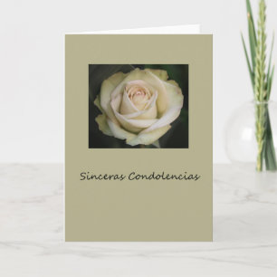 Sinceras Condolencias Spansk sympatikort Kort