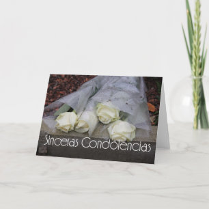 Sinceras Condolencias Spansk sympatikort Kort