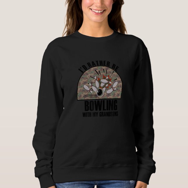 Sincere Gift Rather Be Bowling With My Grandsons T Shirt (Framsida)