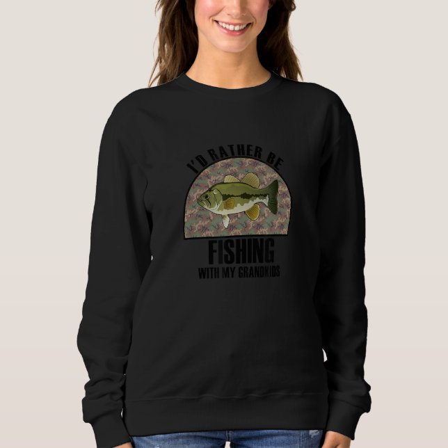 Sincere Gift Rather Be Fishing With My Grandkids T Shirt (Framsida)