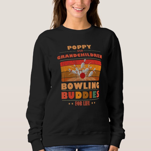 Sincere Grandchildren POPPY Buddies For Life Bowli T Shirt (Framsida)