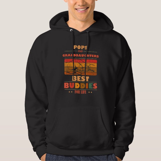 Sincere Grandparents Buddies For Life POPS Grandda Hoodie (Framsida)
