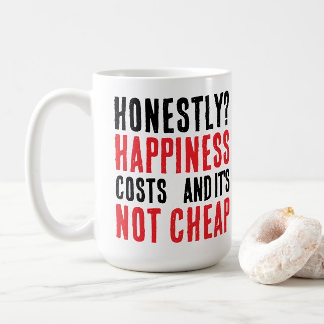 Sincere phrase about happiness kaffemugg (Med munk)
