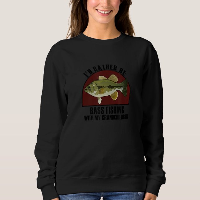 Sincere Rather Be W My Grandchildren Bass Fishing T Shirt (Framsida)