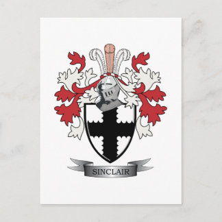 Sinclair Family Crest Jackar av Arm Vykort