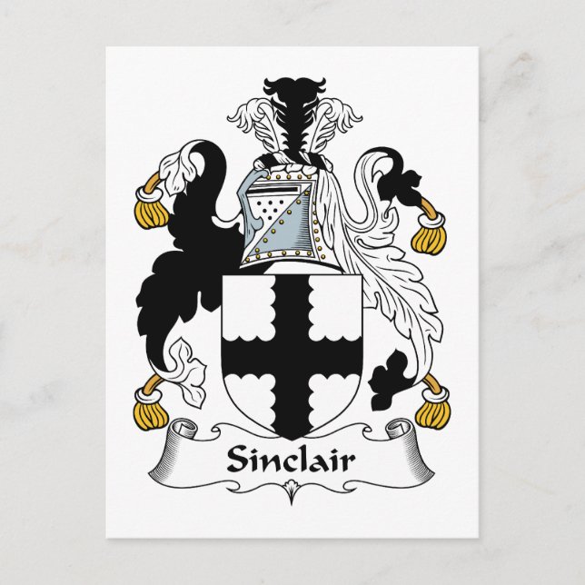 Sinclair Family Crest Vykort (Framsida)