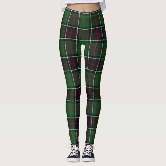 Sinclair Klan Hunting Tartan Variant Plaid Leggings (Framsida)