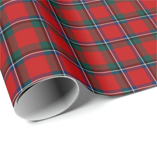 Sinclair Klan Tartan Presentpapper (Rullad Hörn)