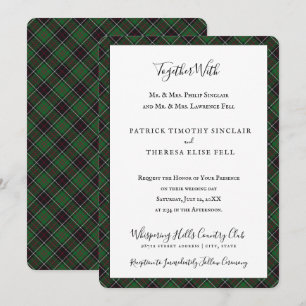 Sinclair Klan Tartan Scottish Play Inbjudningar