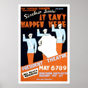 Sinclair Lewis lek 1937 WPA Poster