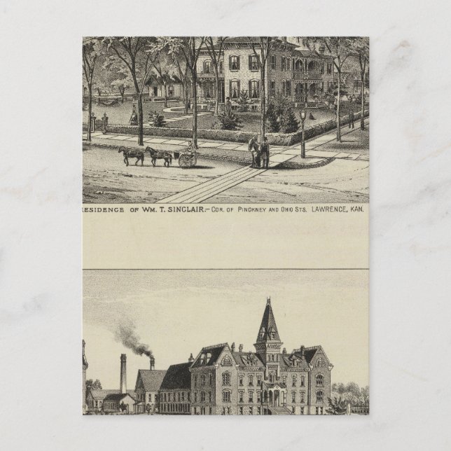 Sinclair Residence, Kansas Vykort (Framsida)