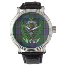 Sinclair Scottish Clan Tartan & Crest Armbandsur