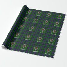 Sinclair skotsk klan tartan och vapen