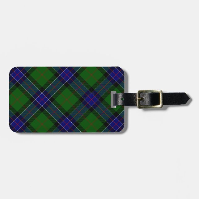 Sinclair tartan blue grönt plaid bagagebricka (Horisontell Framsida)