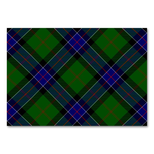 Sinclair tartan blue grönt plaid bordsnummer (Framsidan)
