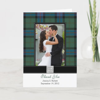 Sinclair Tartan Foto Bröllop Tacksamhetskort Tack Kort