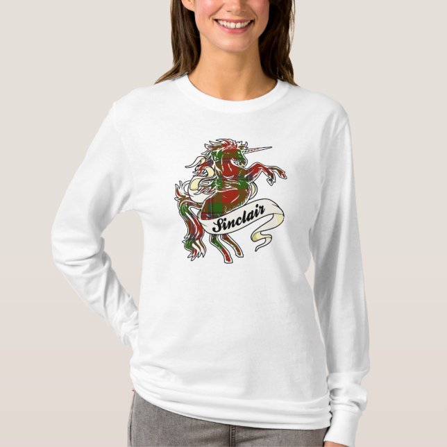Sinclair Tartan Unicorn Tee Shirt (Framsida)