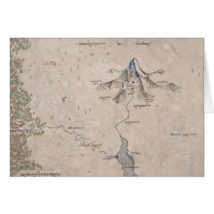 Sindarin Karta i Lonely Mountain Hälsningskort