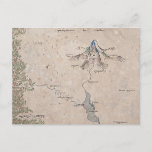 Sindarin Karta i Lonely Mountain Vykort