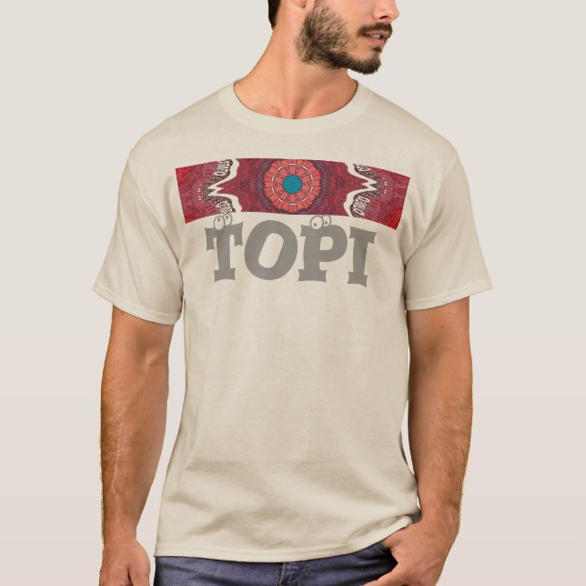 Sindhi Etnisk Tribal Mönster Konsttryck T Shirt (Framsida)