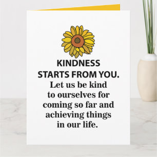 Sindness inspirational Quote Solros Kindness Kort