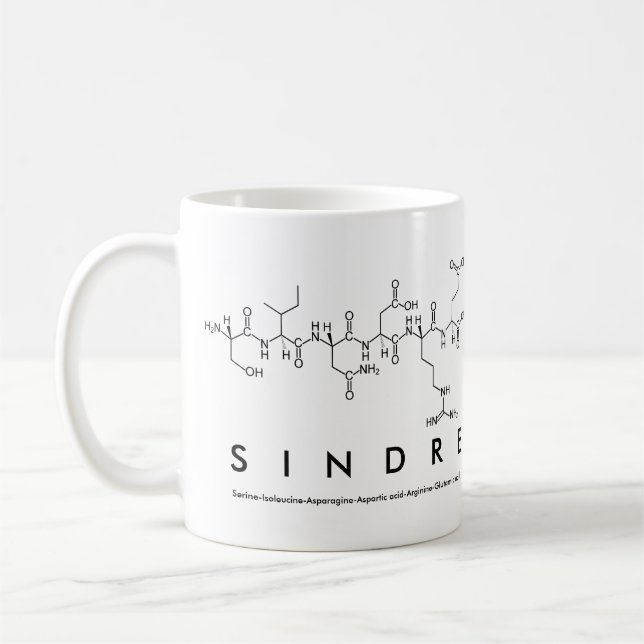 Sindre peptide namn mugg (Vänster)