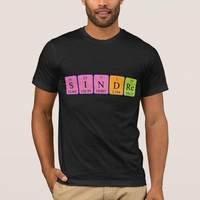 Sindre periodisk skjorta bord namn t shirt (Framsida)