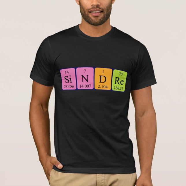 Sindre periodisk skjorta bord namn t-shirt (Framsida)