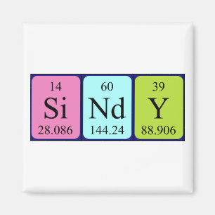 Sindy Peridy bord namn magnet