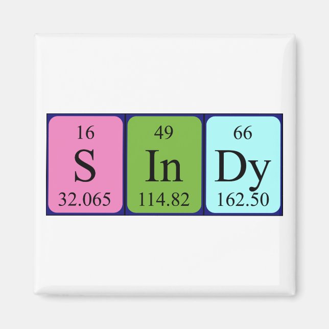 Sindy Peridy bord namn magnet (Framsidan)